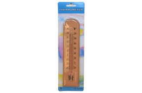 WOODEN THERMOMETER OVAL